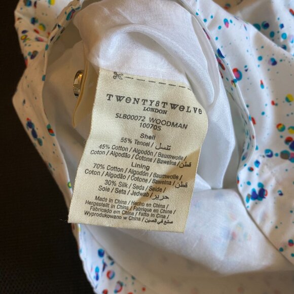 NWT TWENTY8TWELVE by Sienna Miller White Dotted Print Shorts GB 6 US 2 $325 - Picture 5 of 11